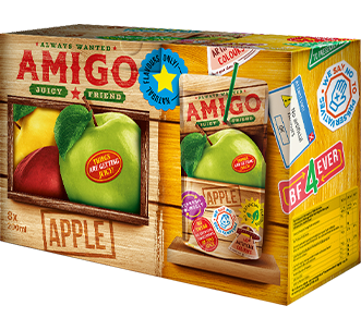 [AMI-1001] AMIGO Fruit Drink Apple 16x200ml