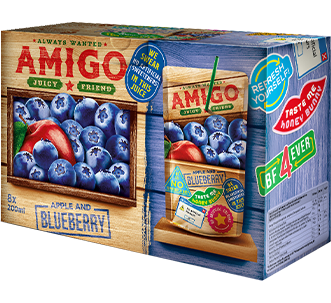 AMIGO Fruit Drink Blueberry 16x200ml