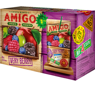 AMIGO Fruit Drink Very Berry 16x200ml